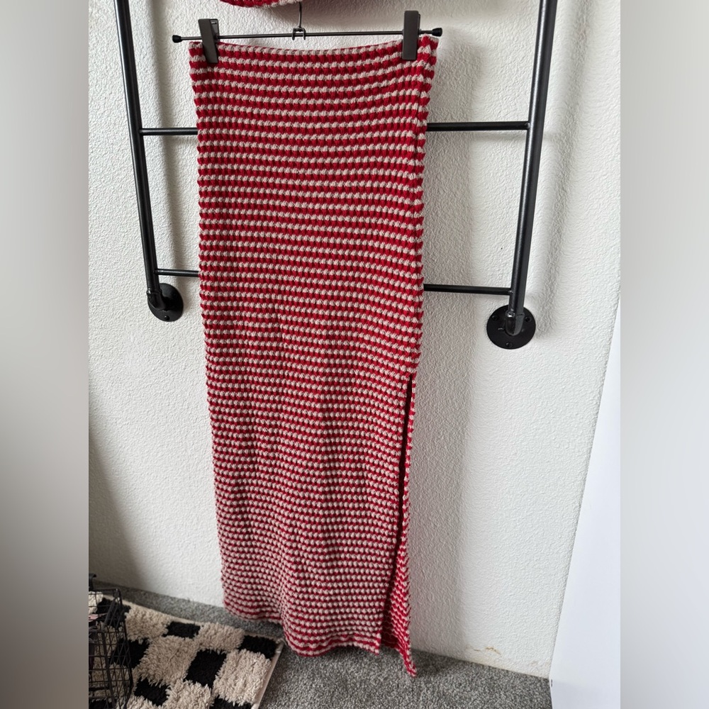 Free People Red and White Striped Maxi Skirt and Tank SET - Picture 3 of 8
